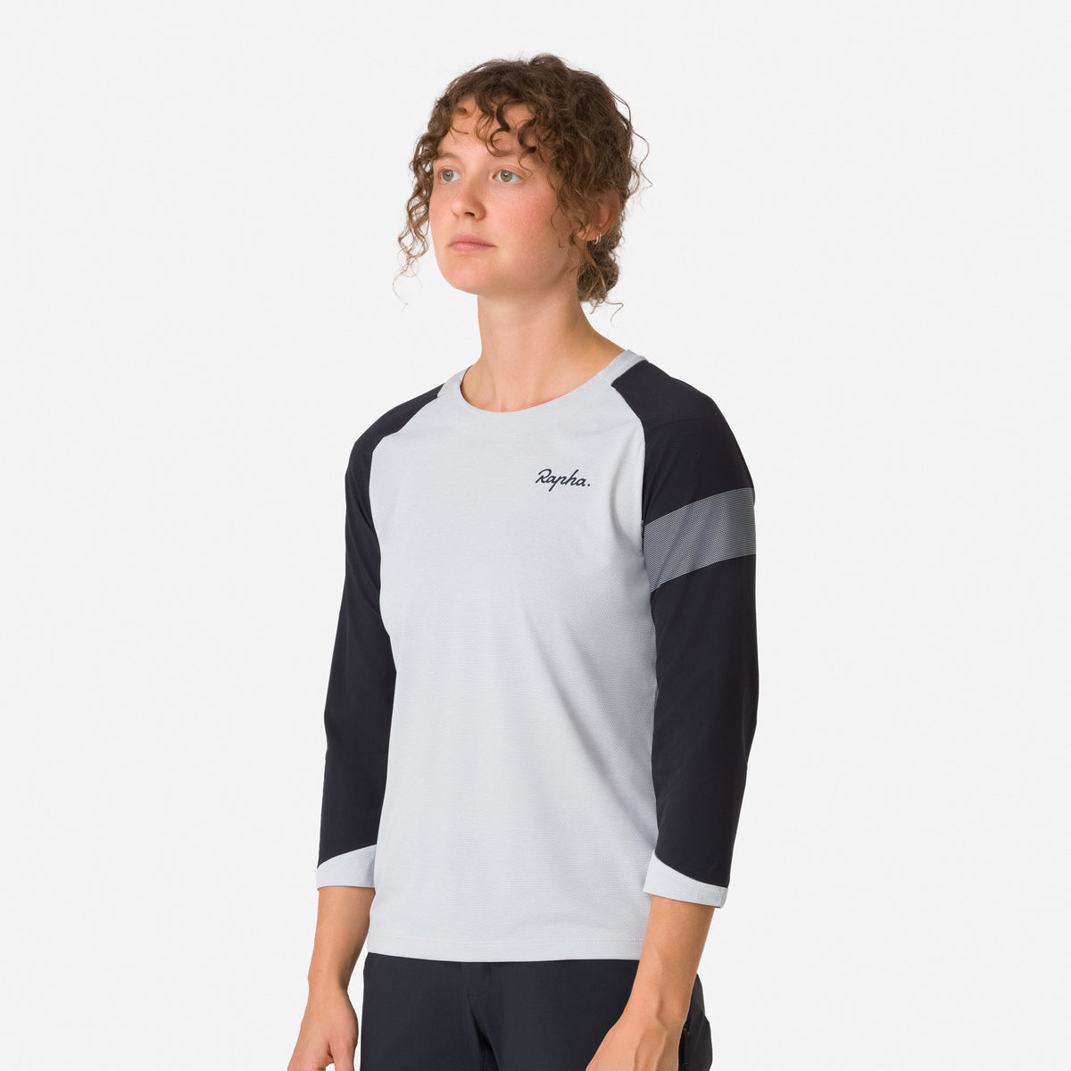 Women's Trail 3/4 Sleeve Jersey - Light Grey/Black