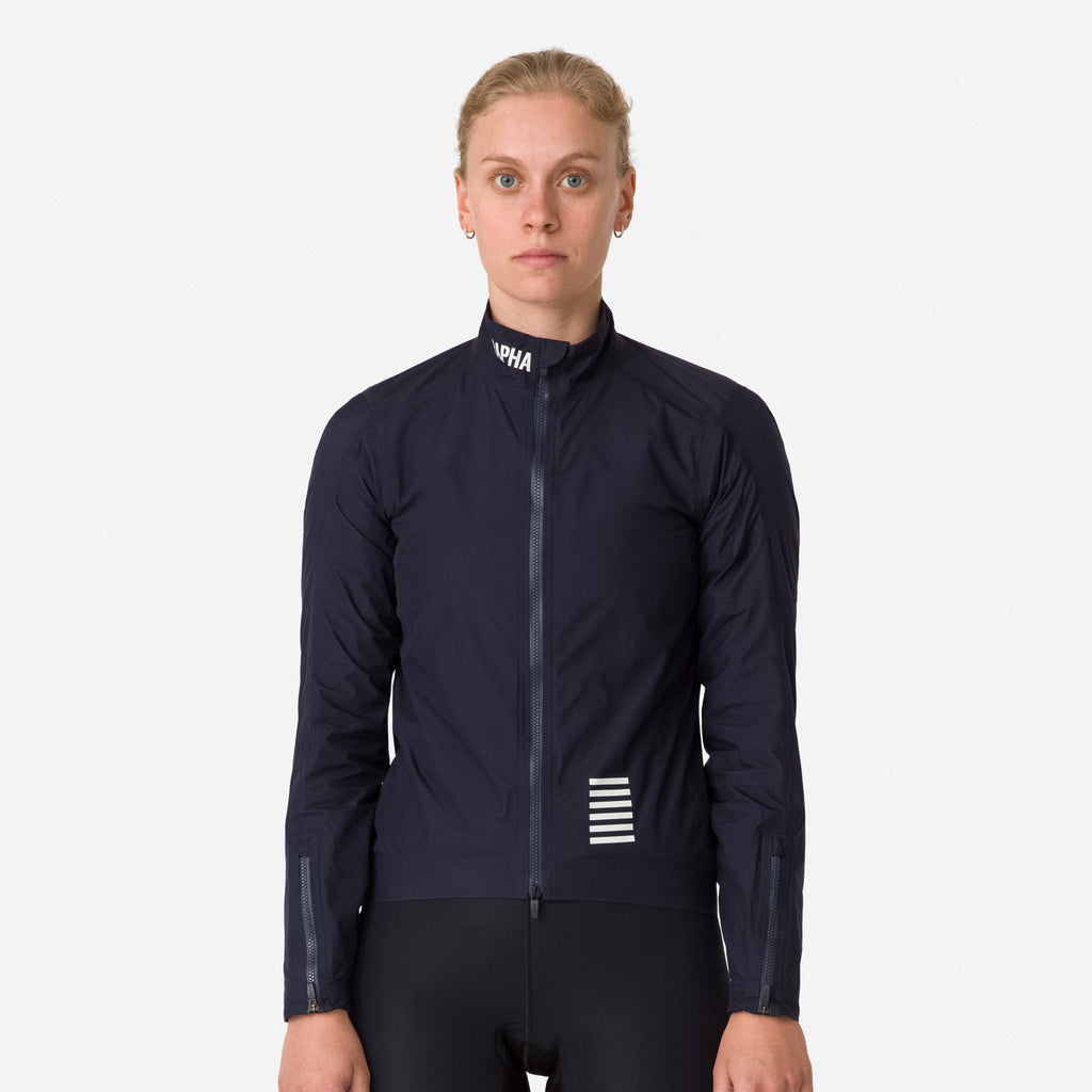 Women's Pro Team Insulated GORE-TEX Rain Jacket - Dark Navy/White