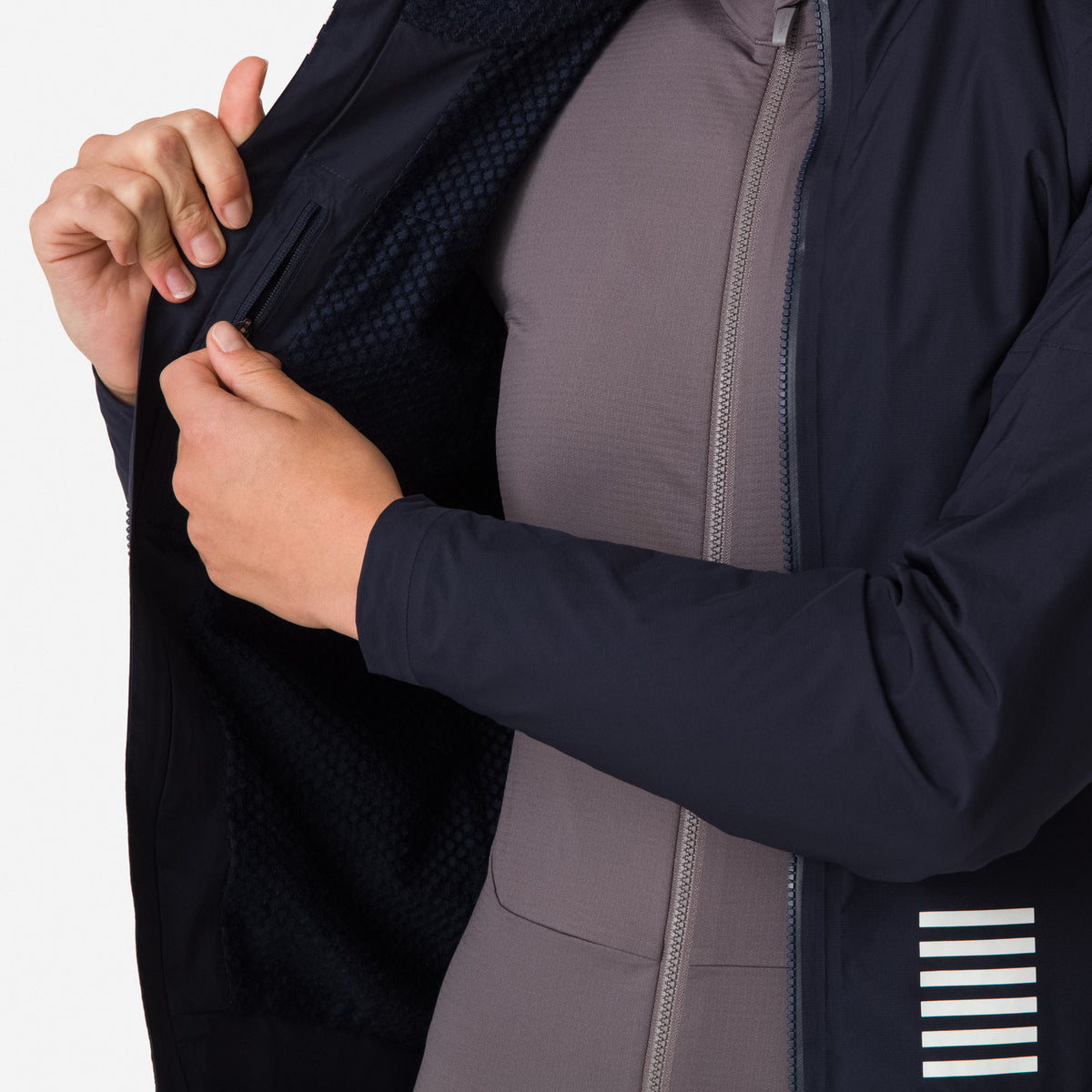 Women's Pro Team Insulated GORE-TEX Rain Jacket - Dark Navy/White