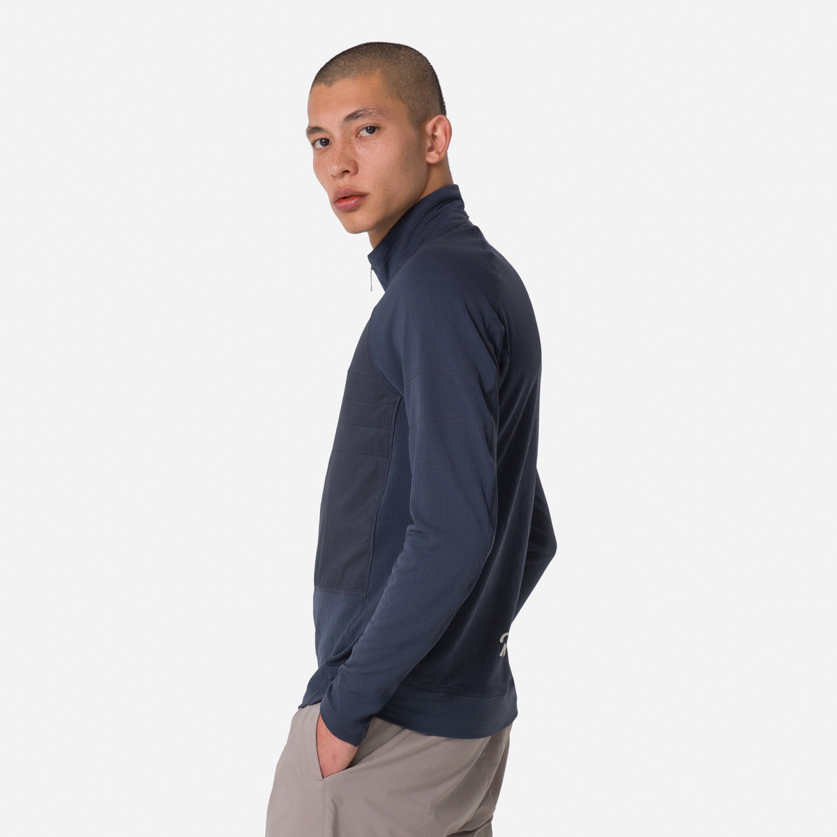 Men's Explore Zip Neck Pullover - Dark Grey