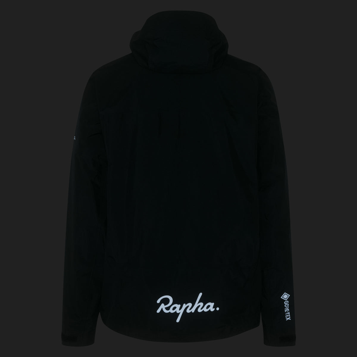 Men's Gore-Tex Hooded Rain Jacket - Black/Carbon Grey