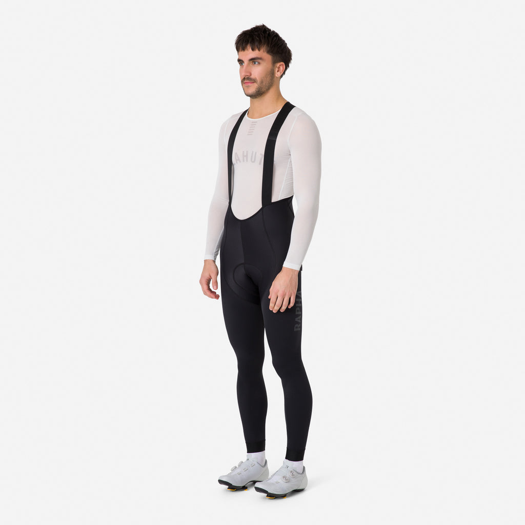 Men's Pro Team Lightweight Tights with Pad - Black/Black