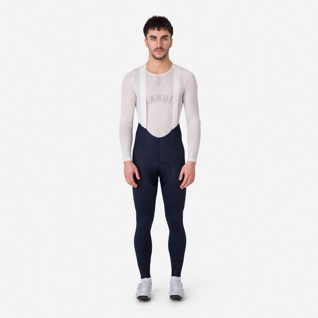 Men's Pro Team Lightweight Tights with Pad - Dark Navy/White