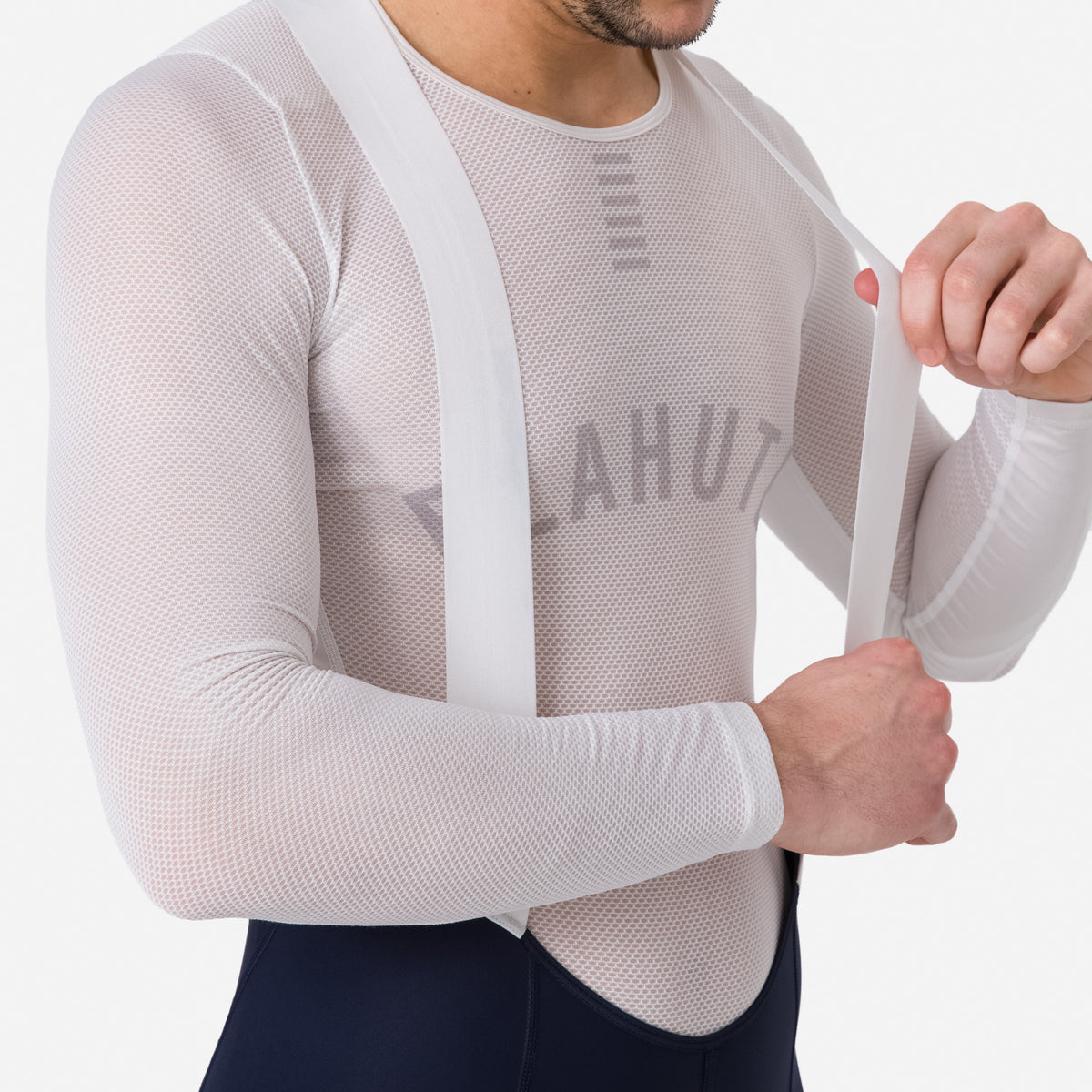 Men's Pro Team Lightweight Tights with Pad - Dark Navy/White