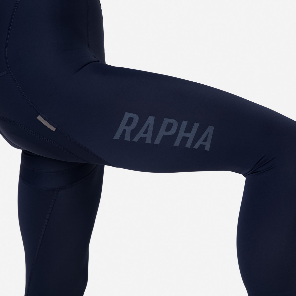 Men's Pro Team Lightweight Tights with Pad - Dark Navy/White