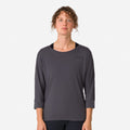 Women's Trail Merino 3/4 Sleeve Top - Dark Grey/Black