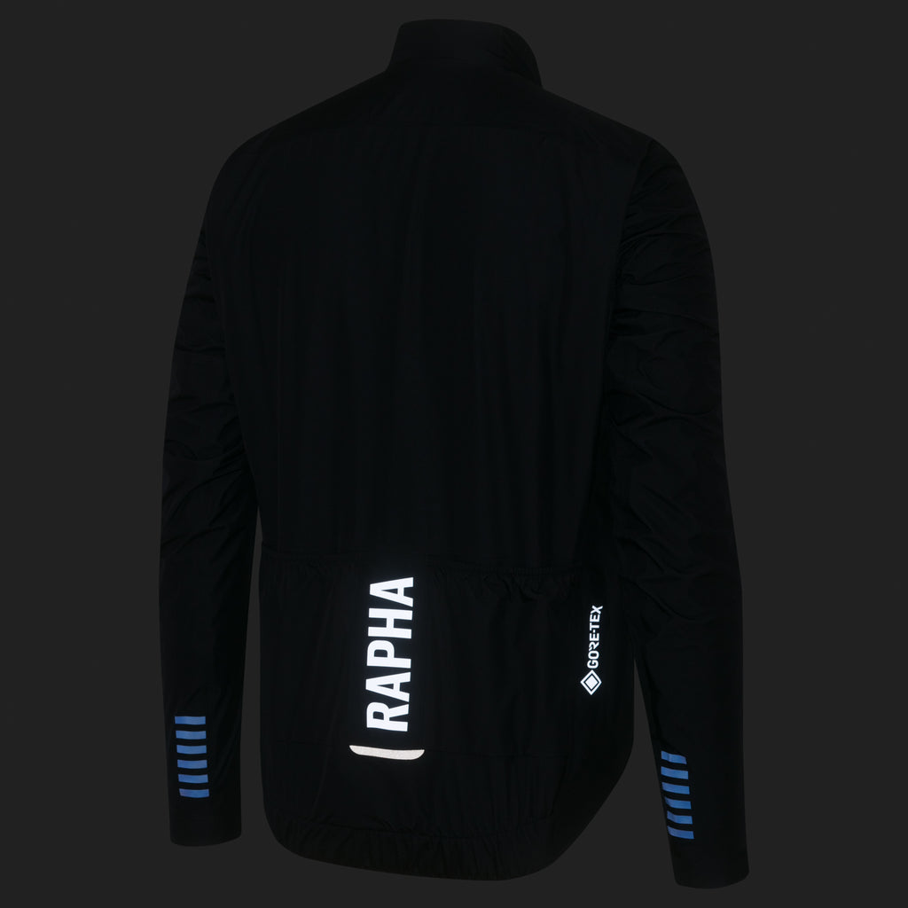 Men's Pro Team Insulated GORE-TEX Rain Jacket - Dark Navy/White