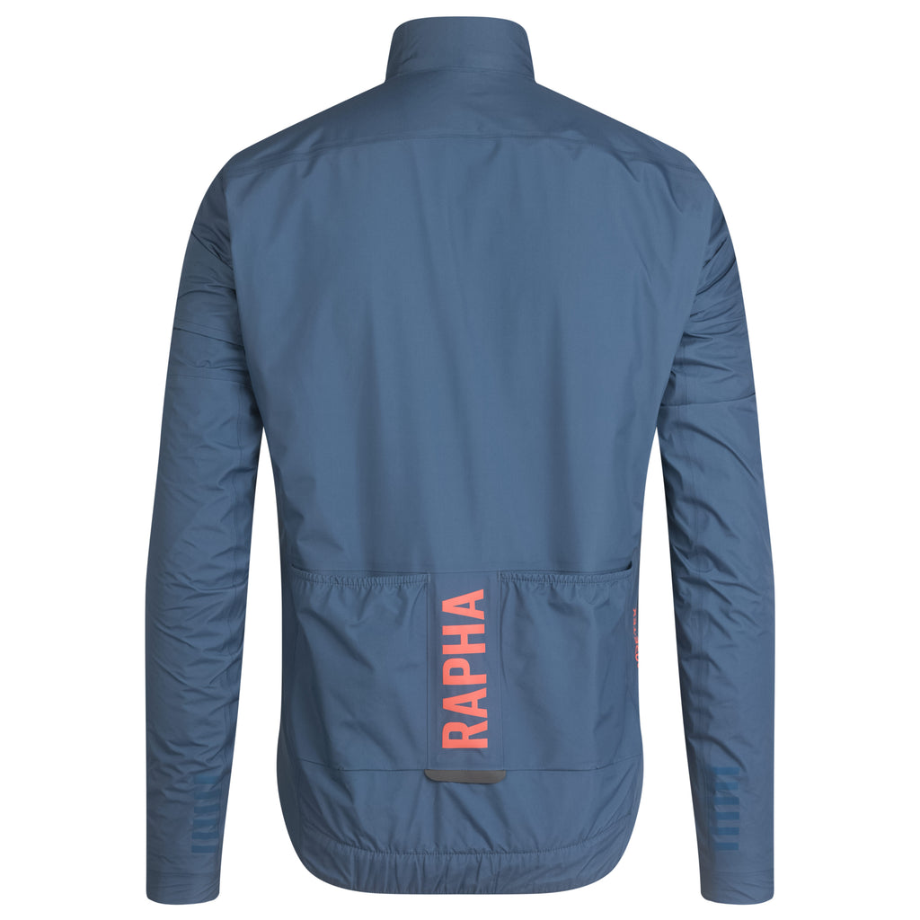 Men's Pro Team Insulated GORE-TEX Rain Jacket - Blue/Peach