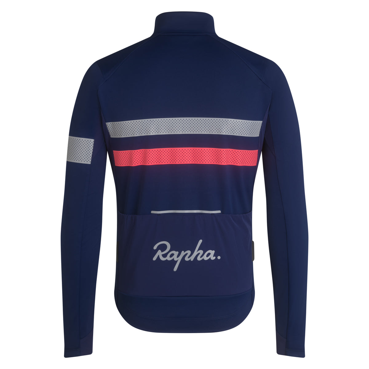Men's Brevet Long Sleeve Windstopper Jersey - Navy/Hi-Vis Pink