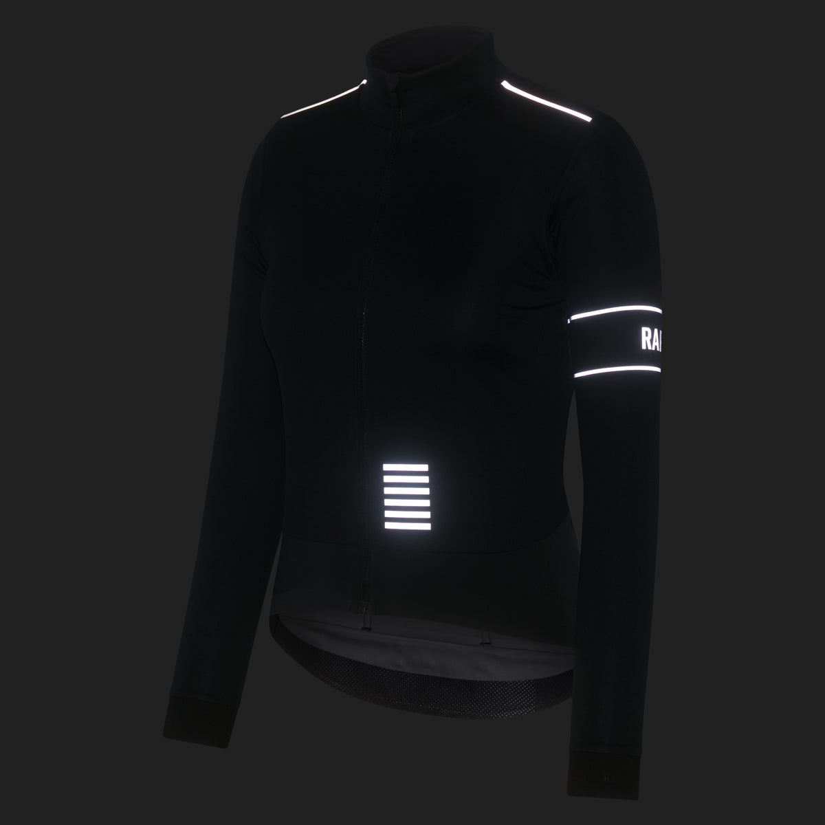Women's Pro Team LS Windstopper Jersey - Black/Black