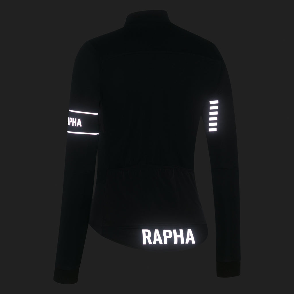 Women's Pro Team LS Windstopper Jersey - Black/Black