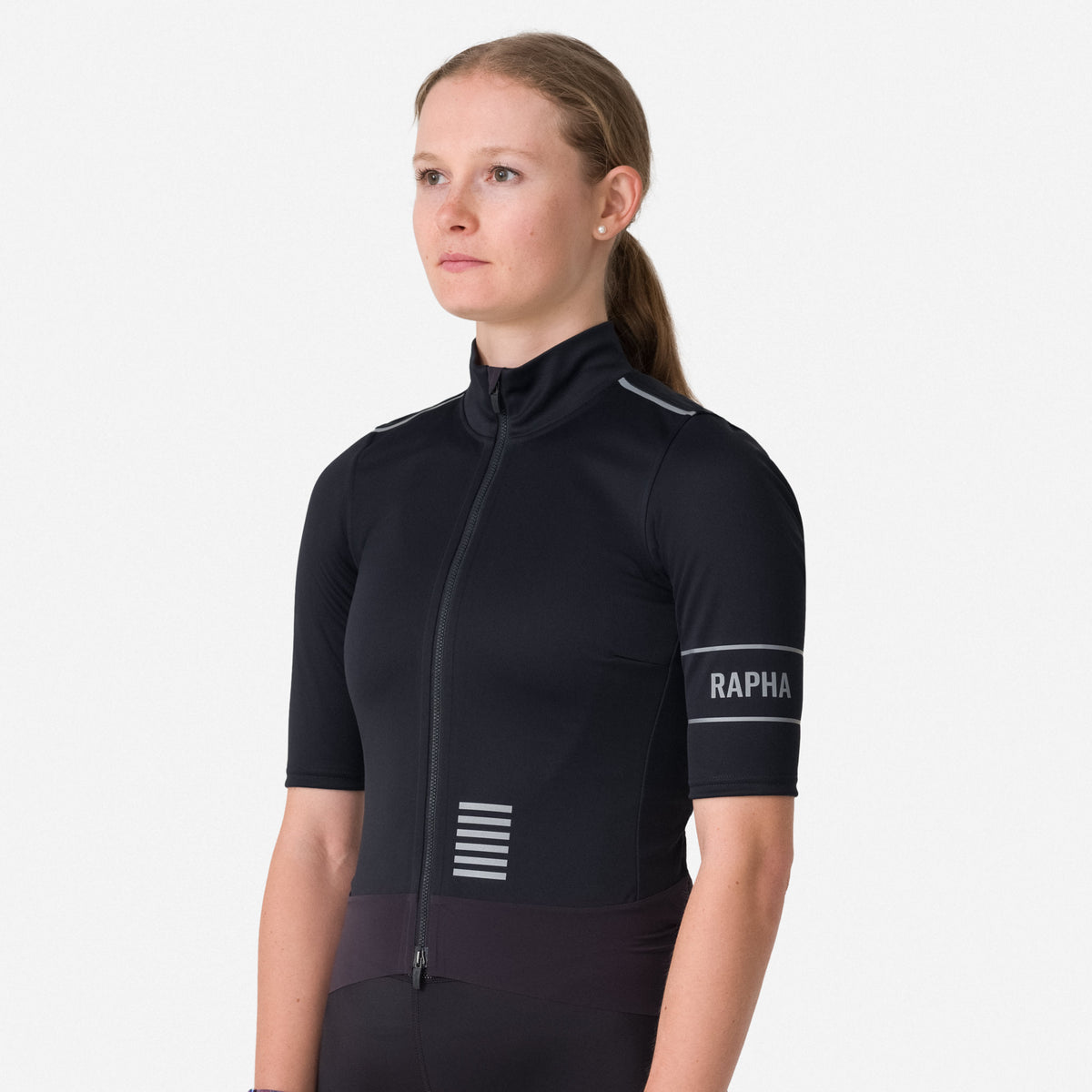 Women's Pro Team Windstopper Jersey - Black/Silver