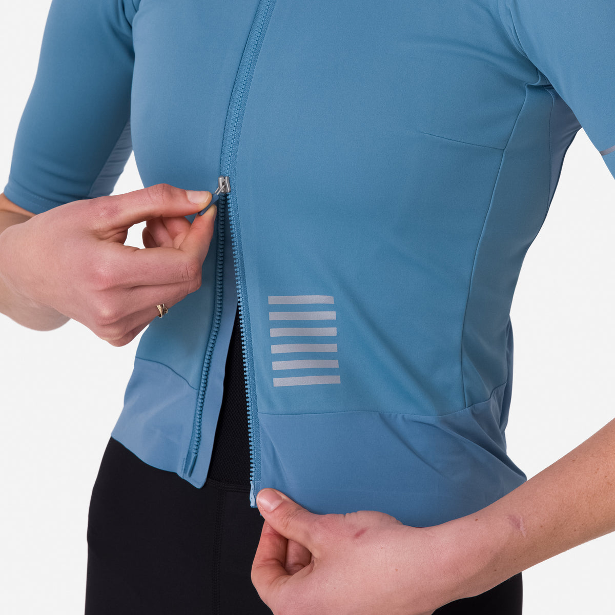 Women's Pro Team Windstopper Jersey - Provincial Blue / Silver Reflective