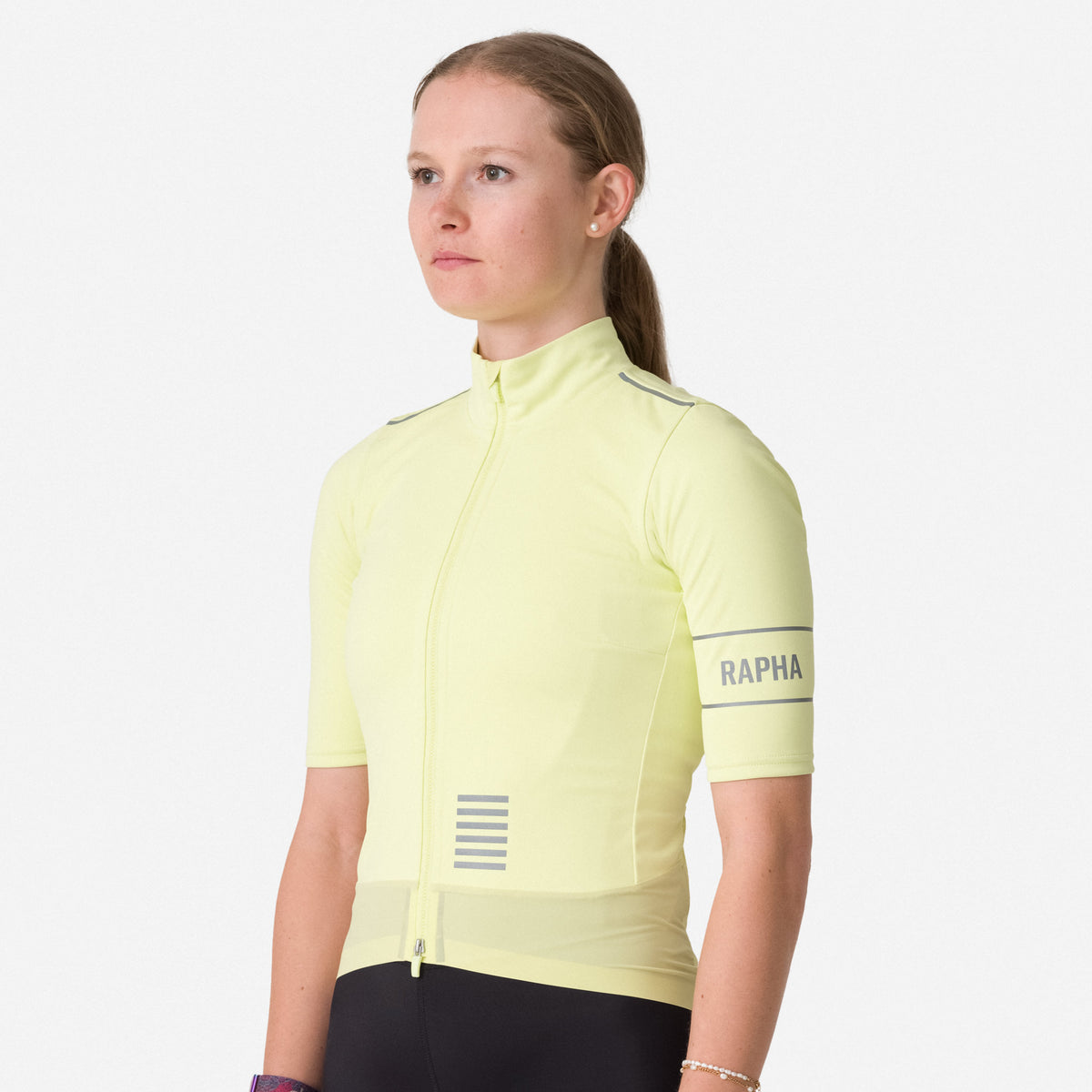 Women's Pro Team Windstopper Jersey - Lime Green/Silver