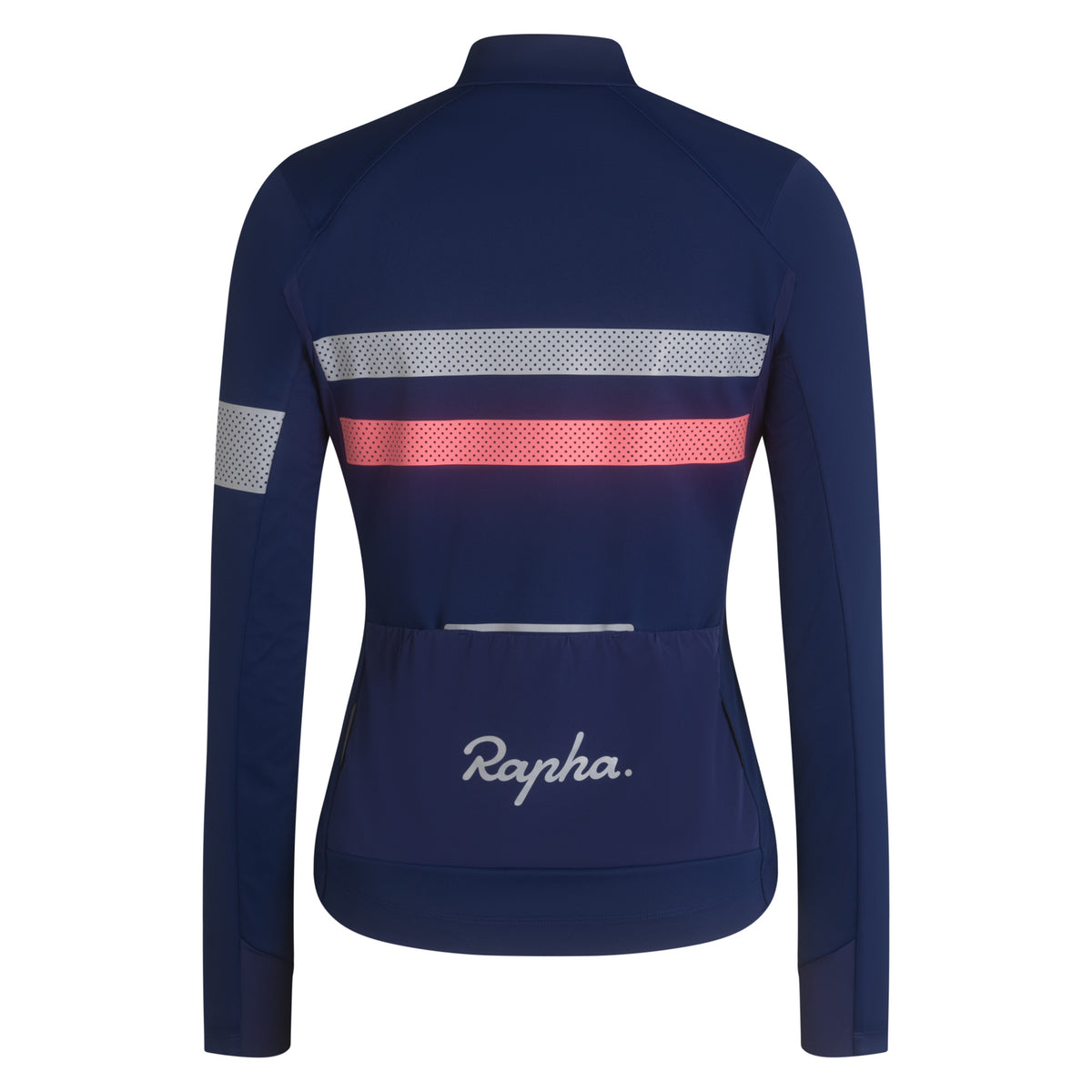 Women's Brevet Long Sleeve Windstopper Jersey - Navy/Hi-Vis Pink