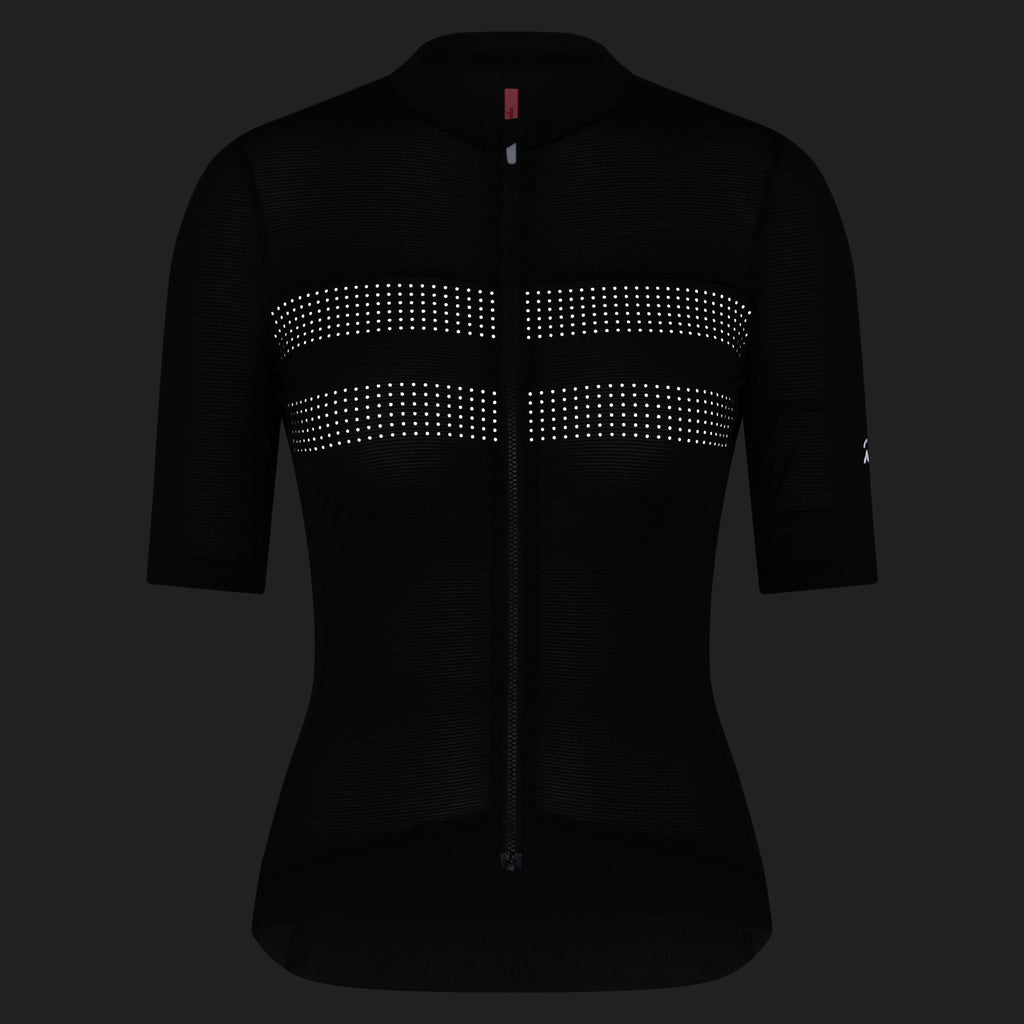 Women's Brevet Lightweight Jersey III - Black/Black Reflective