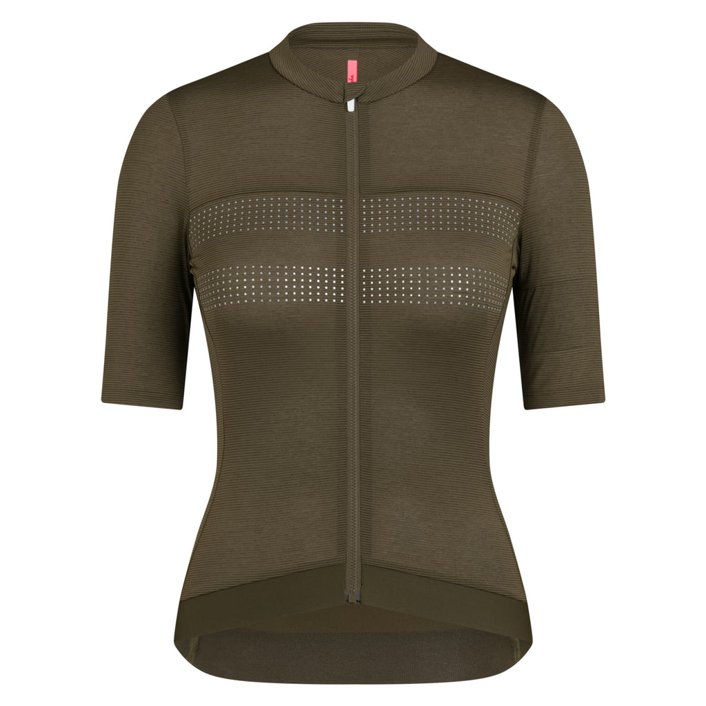 Women's Brevet Lightweight Jersey III - Dark Olive/Silver Reflective