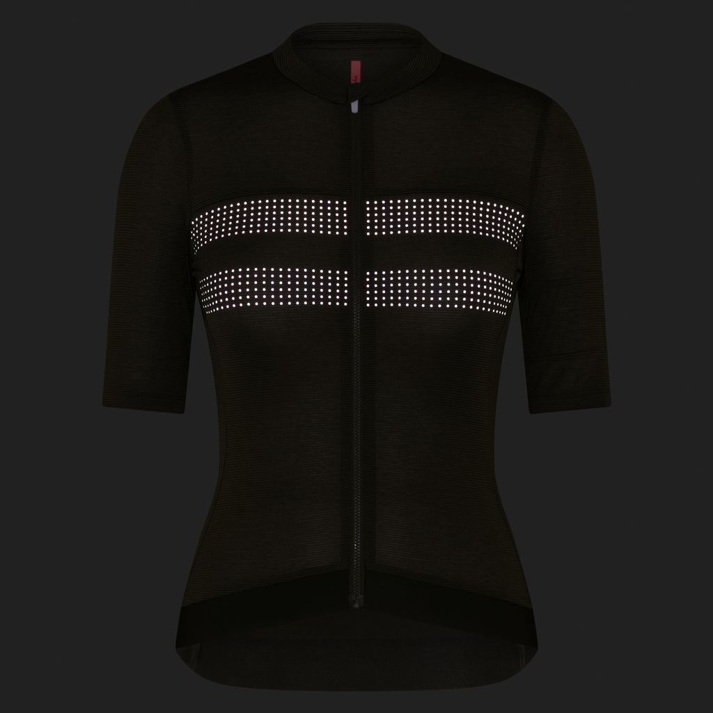 Women's Brevet Lightweight Jersey III - Dark Olive/Silver Reflective