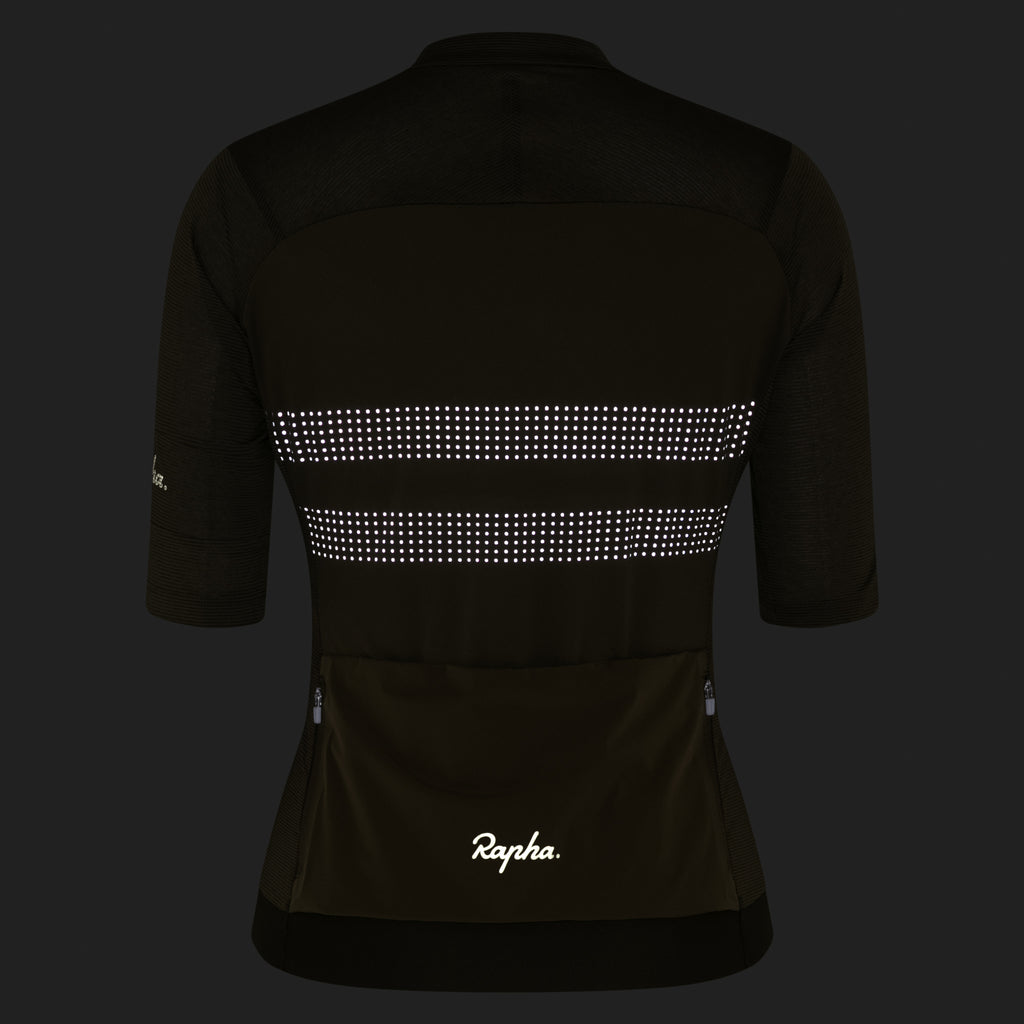 Women's Brevet Lightweight Jersey III - Dark Olive/Silver Reflective