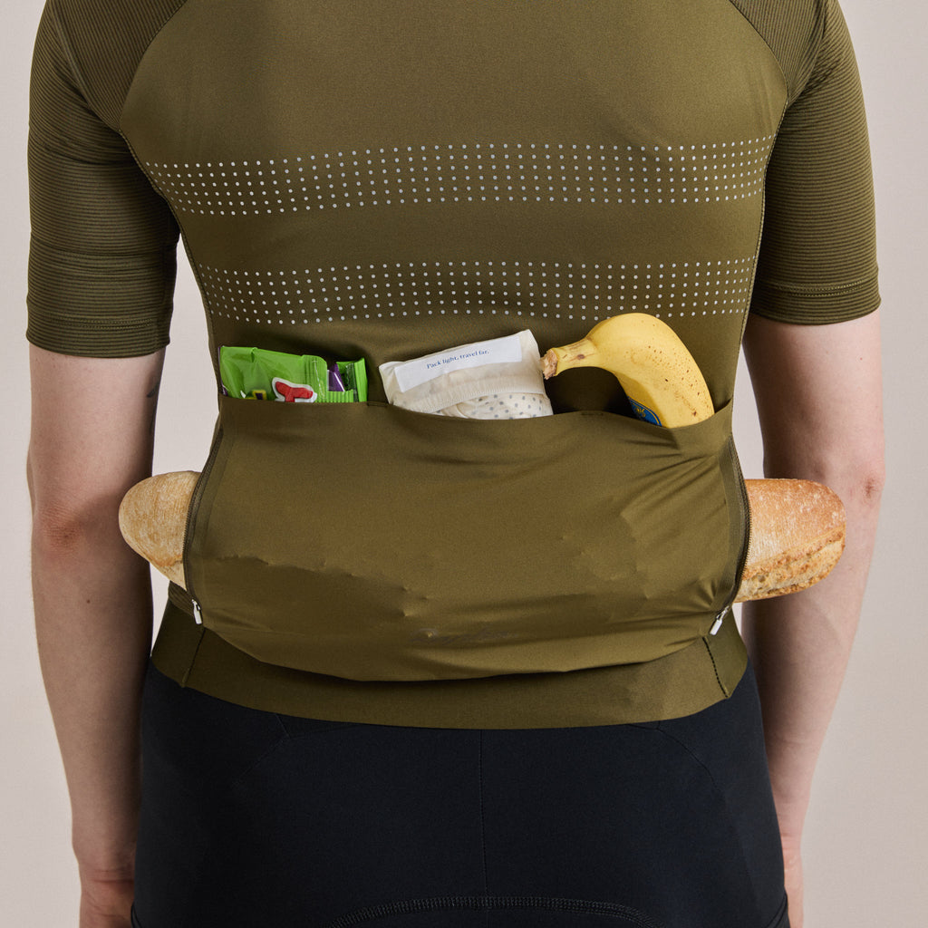 Women's Brevet Lightweight Jersey III - Dark Olive/Silver Reflective