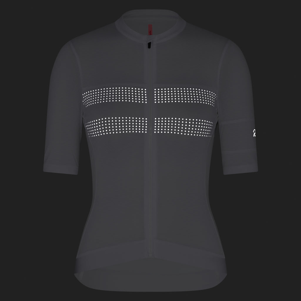 Women's Brevet Lightweight Jersey III - White/Silver Reflective