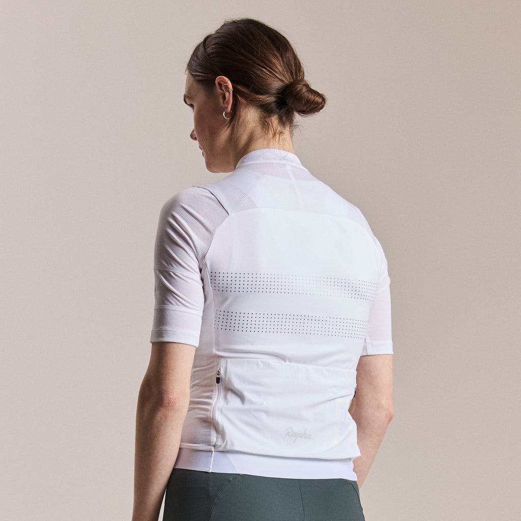 Women's Brevet Lightweight Jersey III - White/Silver Reflective
