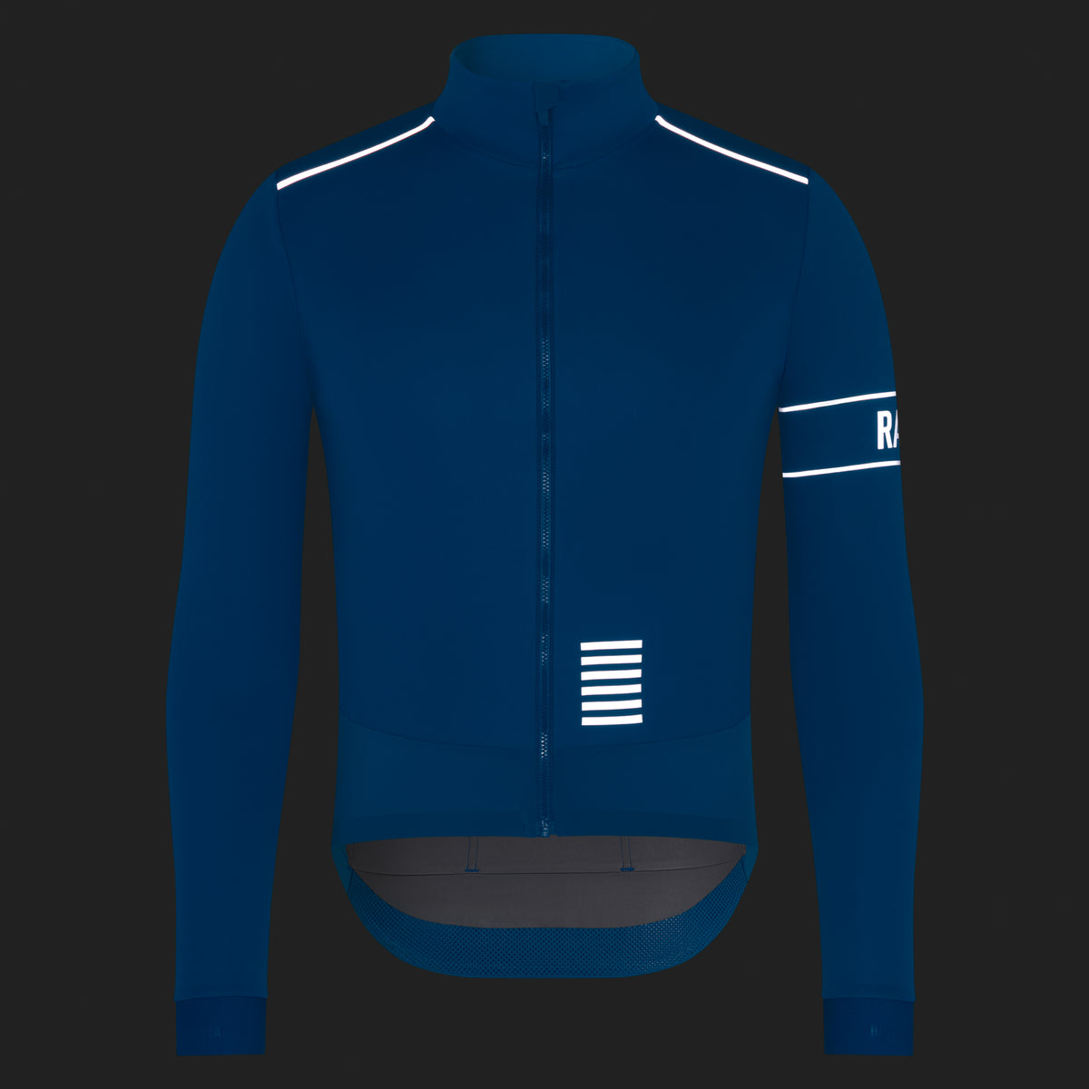 Men's Pro Team LS Windstopper Jersey - Petrol Blue/Silver Reflective