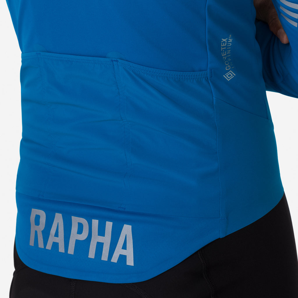 Men's Pro Team LS Windstopper Jersey - Petrol Blue/Silver Reflective