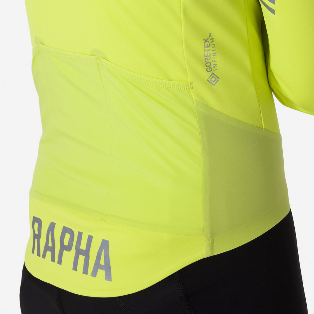 Men's Pro Team LS Windstopper Jersey - Bright Lime/Silver Reflective