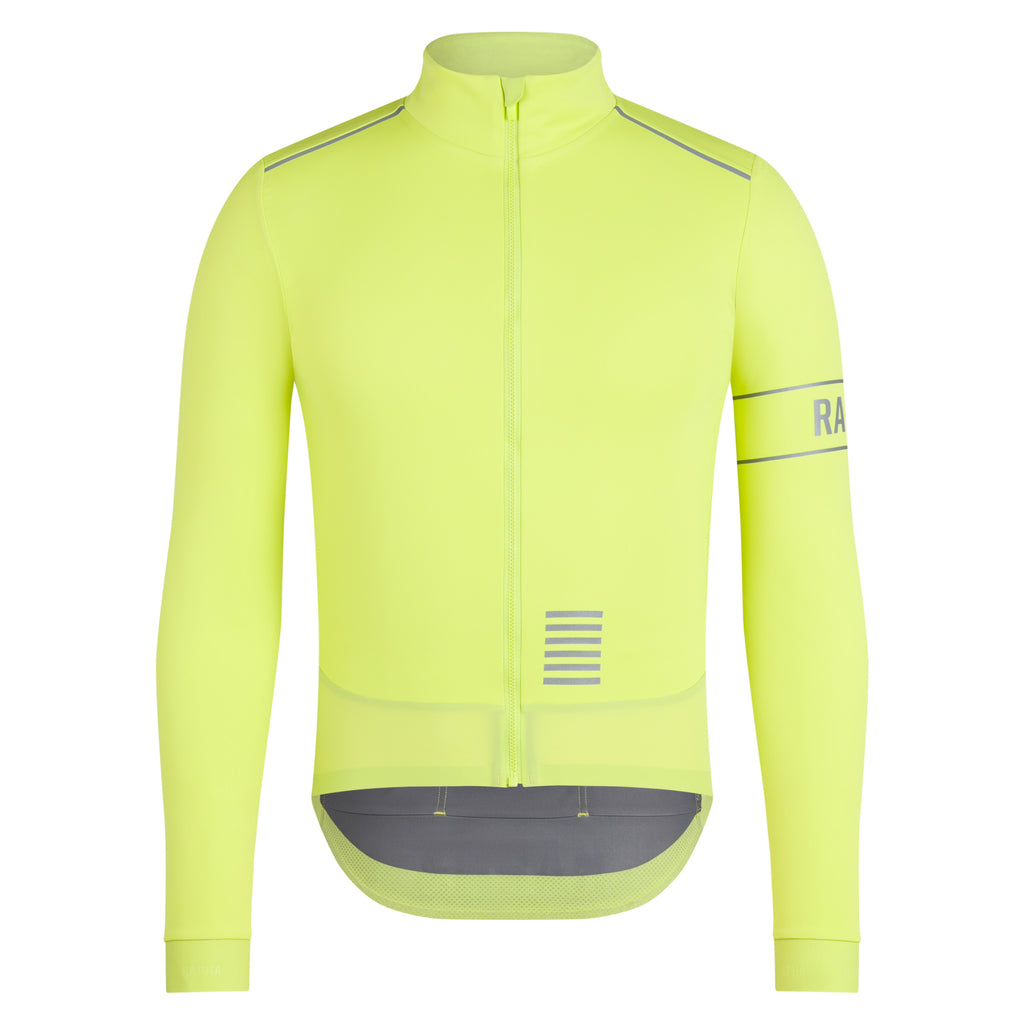 Men's Pro Team LS Windstopper Jersey - Bright Lime/Silver Reflective
