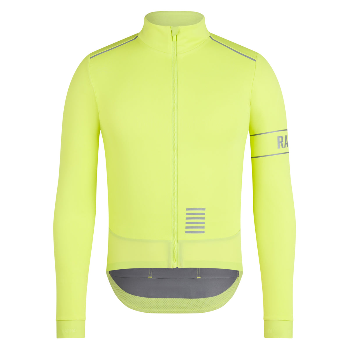 Men's Pro Team LS Windstopper Jersey - Bright Lime/Silver Reflective