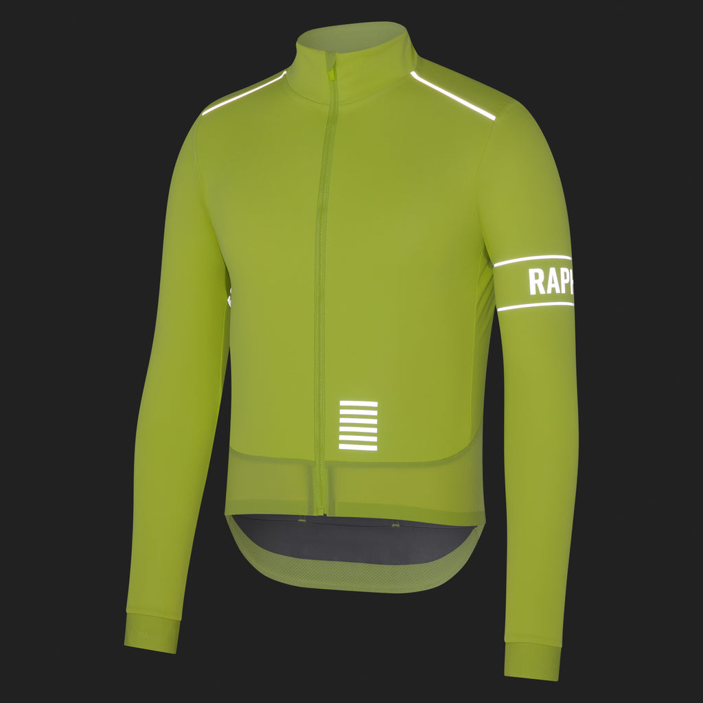 Men's Pro Team LS Windstopper Jersey - Bright Lime/Silver Reflective