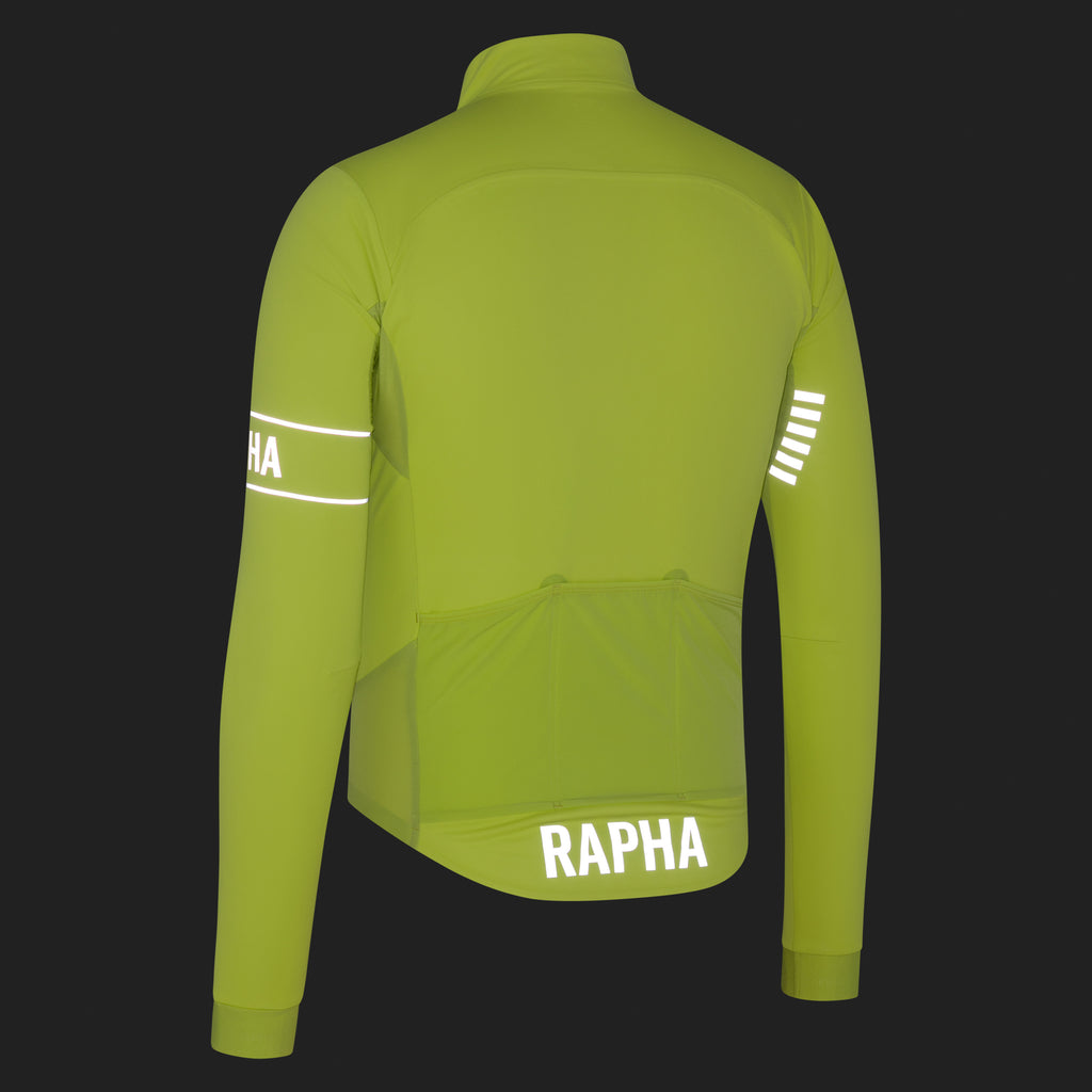 Men's Pro Team LS Windstopper Jersey - Bright Lime/Silver Reflective