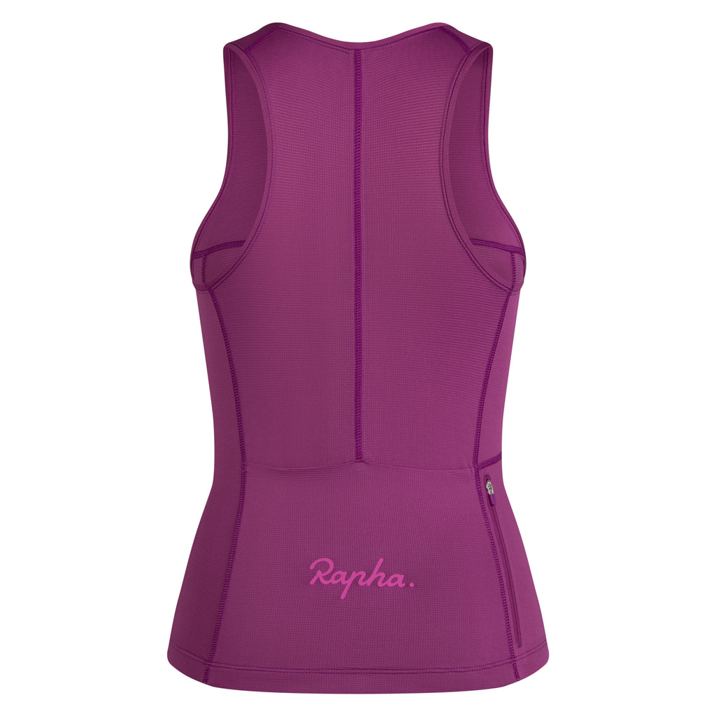 Women's Half Zip Tank - Amethyst/Rosebud