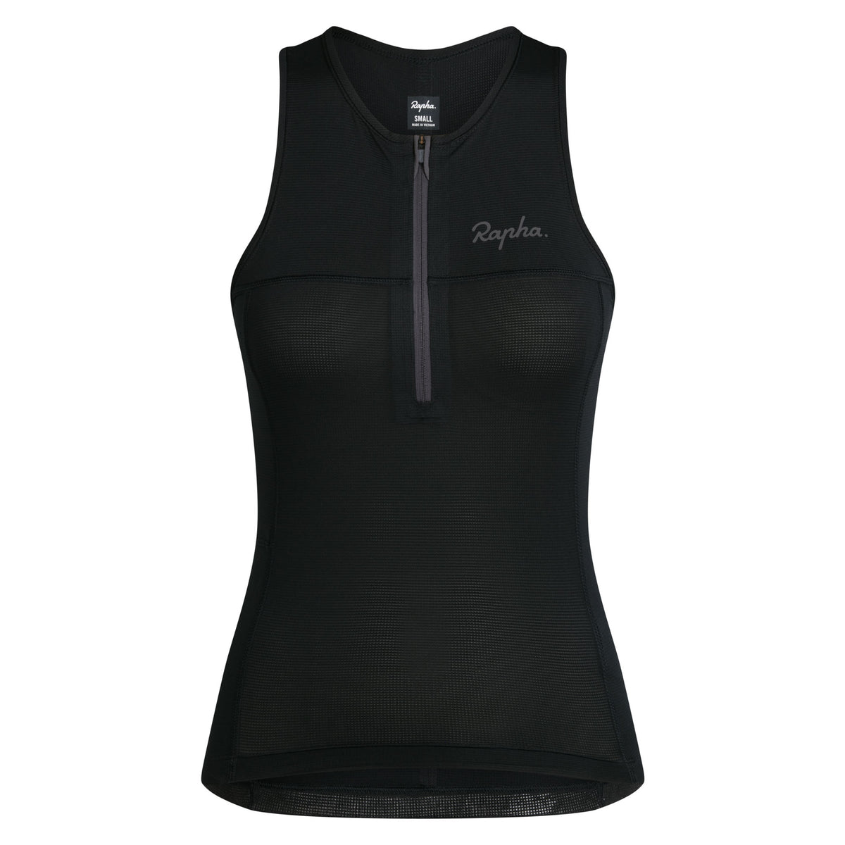 Women's Half Zip Tank - Black/Black
