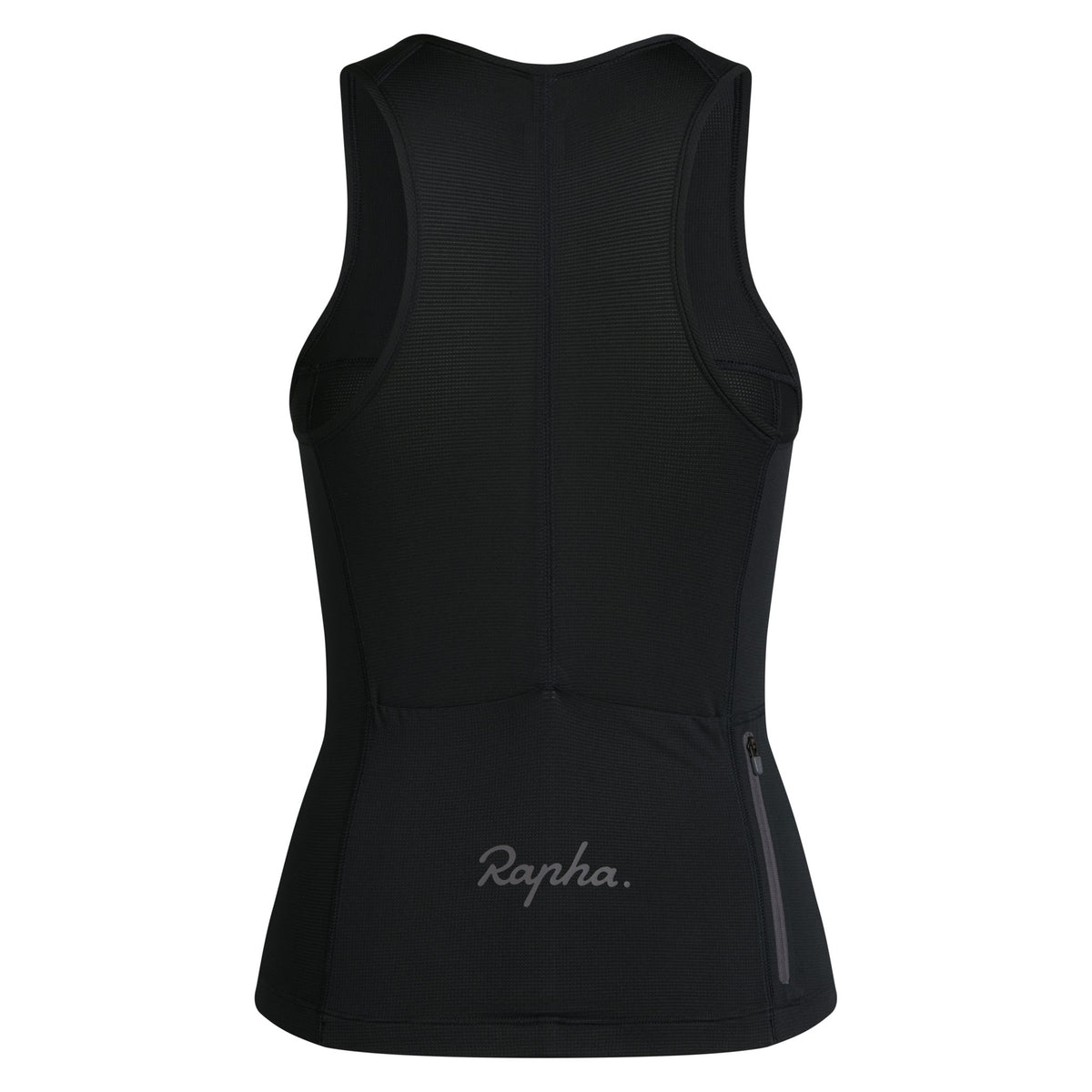 Women's Half Zip Tank - Black/Black