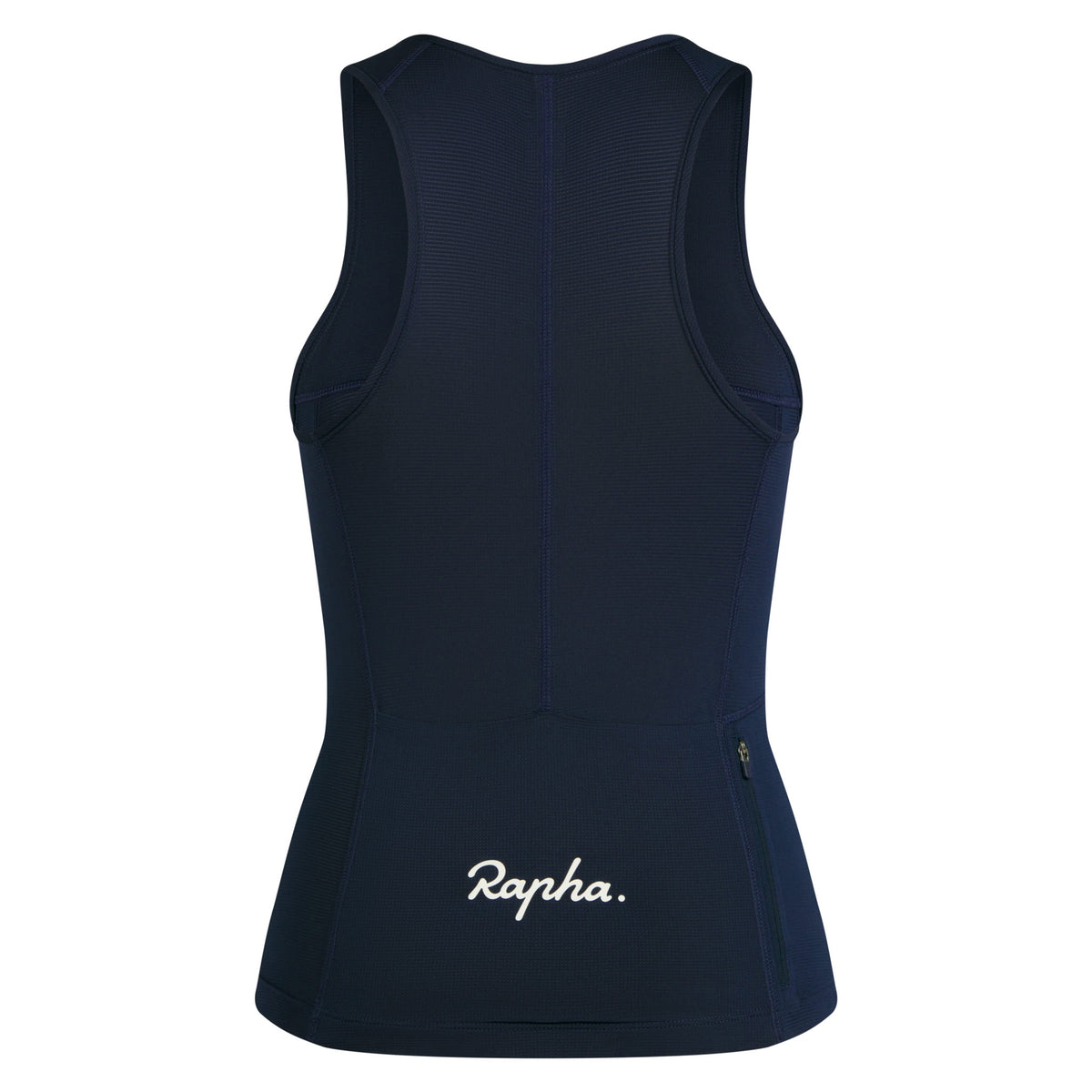 Women's Half Zip Tank - Dark Navy/White
