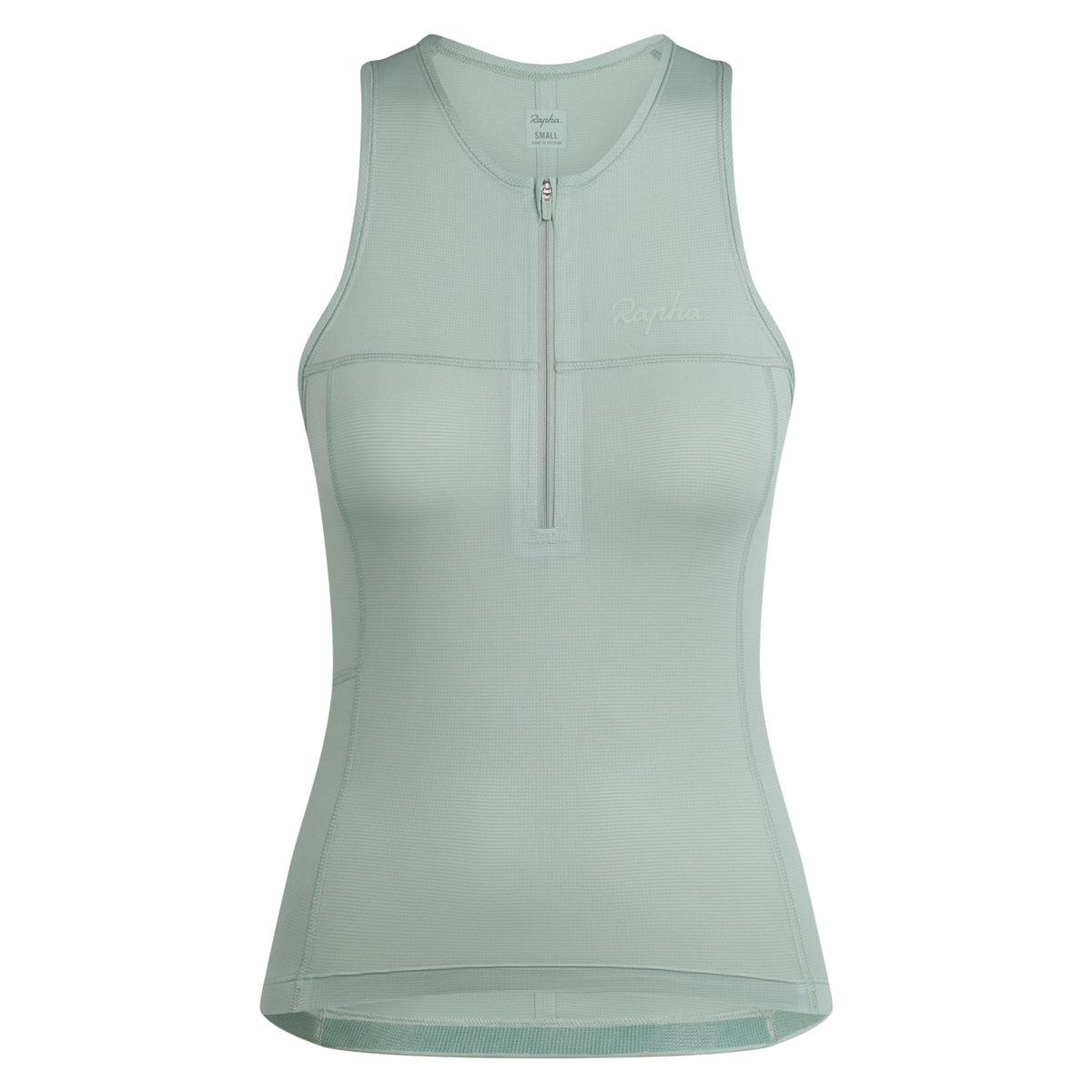 Women's Half Zip Tank - Sea Green/Slate Green
