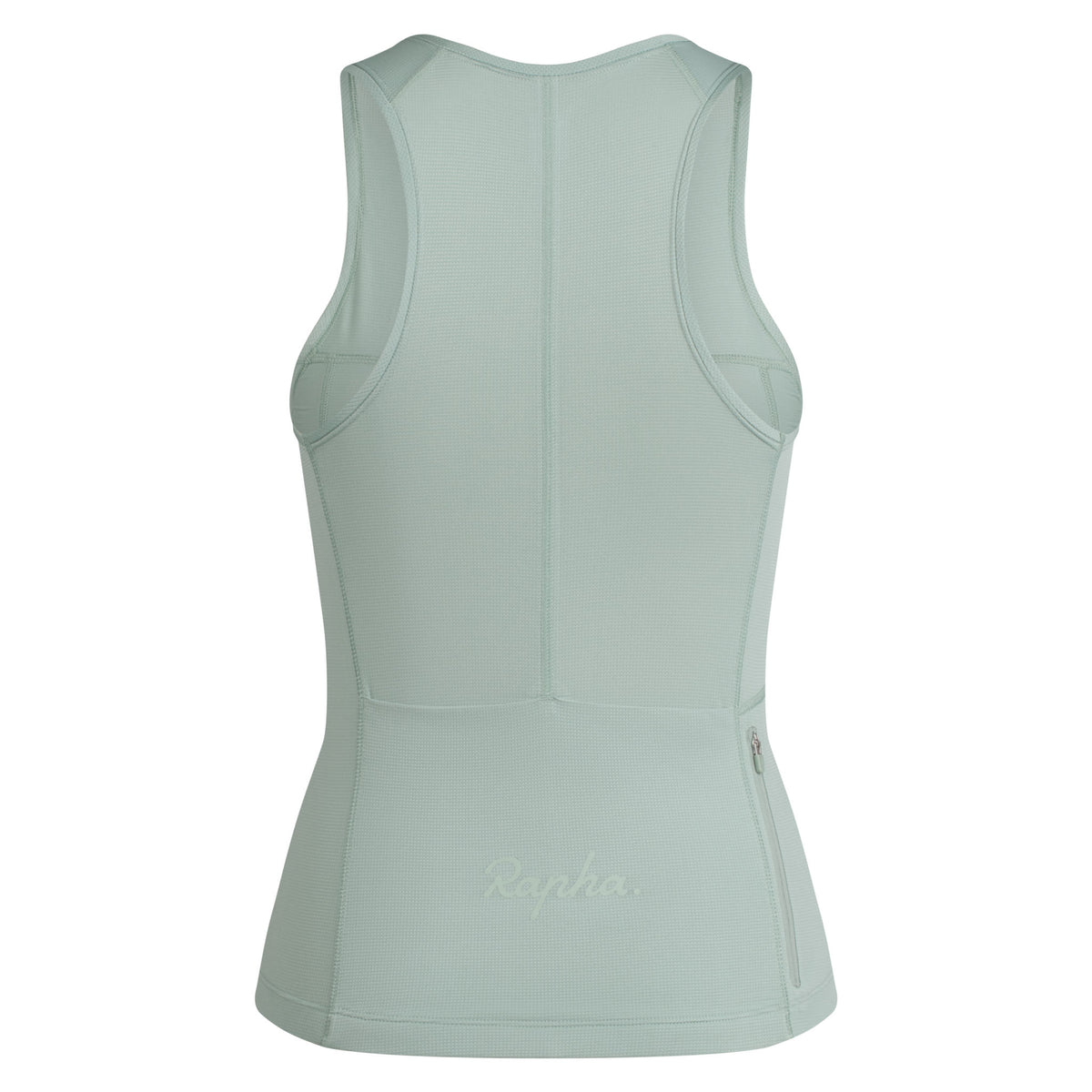 Women's Half Zip Tank - Sea Green/Slate Green