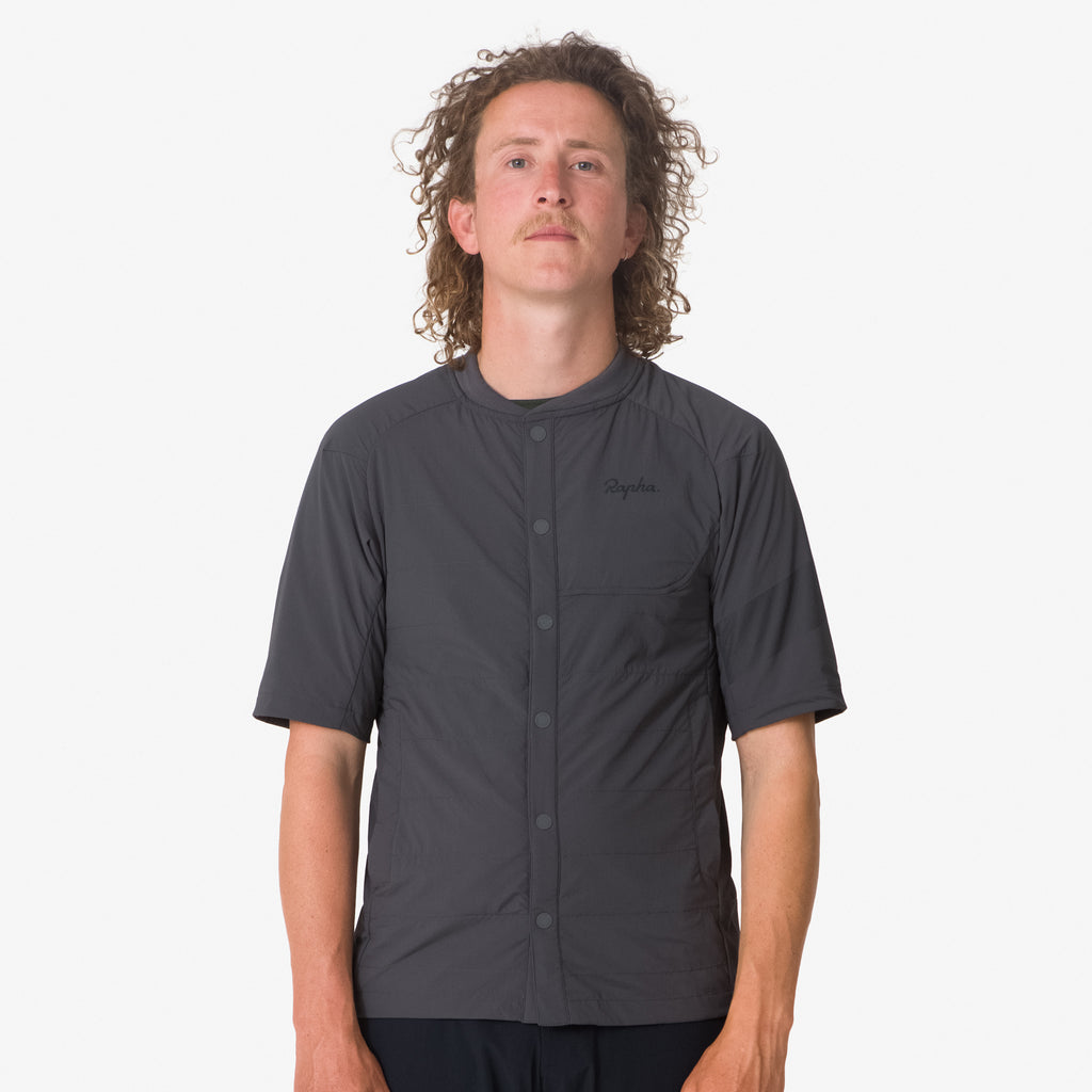 Men's Trail Insulated Short Sleeve Jacket - Dark Grey/Black