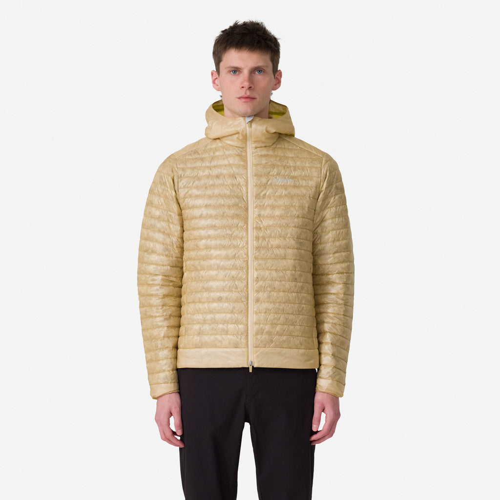 Men's Explore Lightweight Down Jacket - Sand/Chartreuse