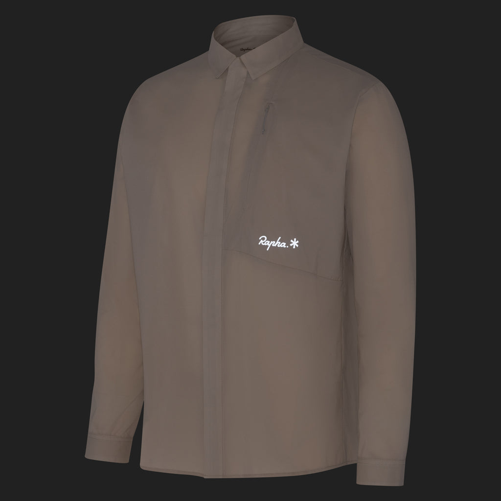 Men's Rapha + Snow Peak DWR Light Shirt - Stone/Off-White