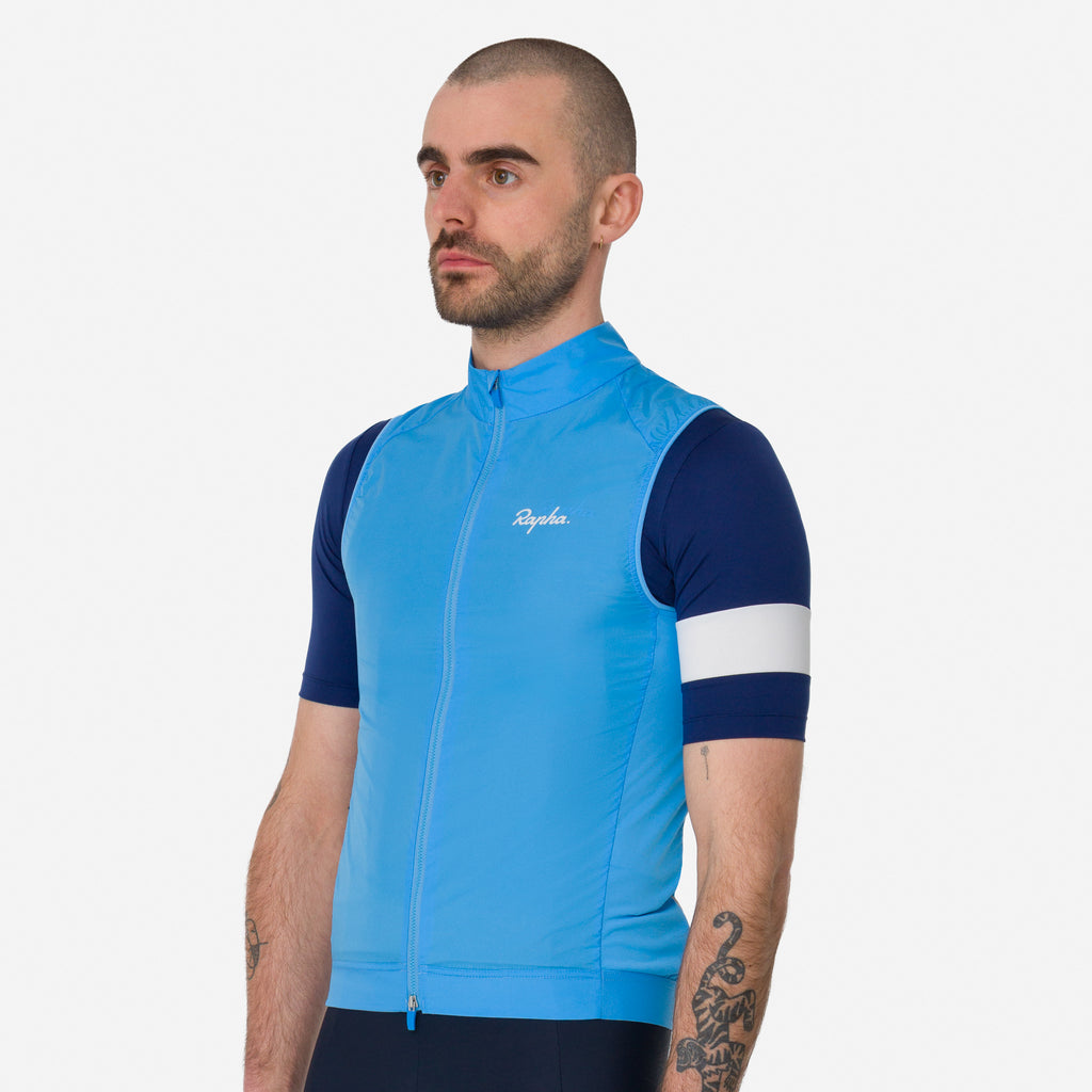 Men's Core Gilet - Cornflower/White