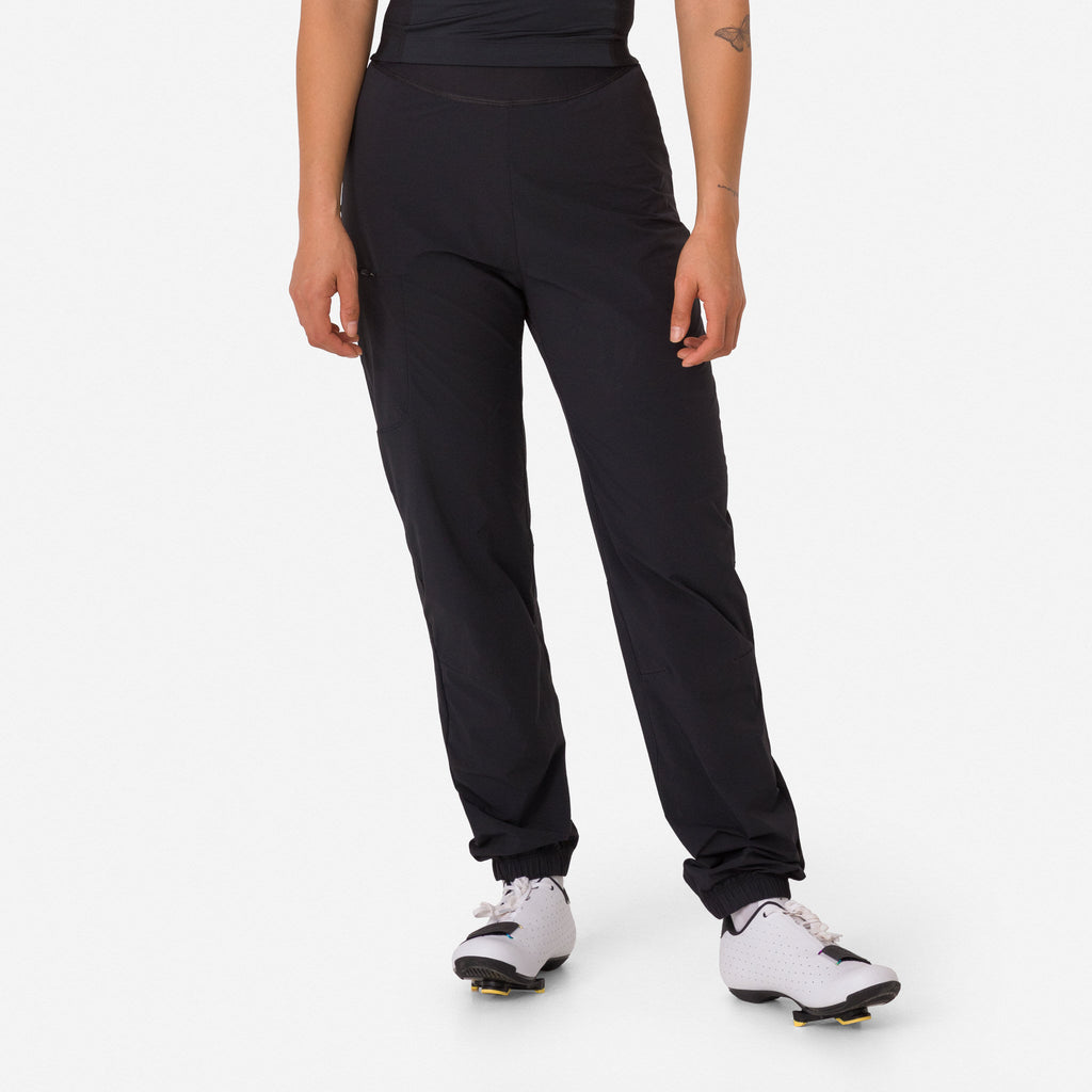 Women's Riding Pants with Pad - Black/White