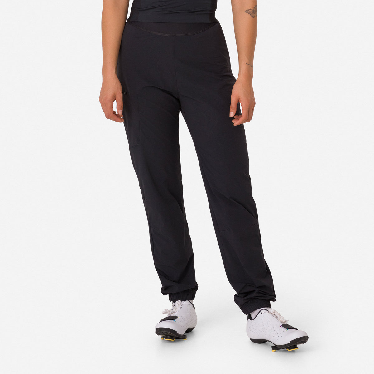 Women's Riding Pants with Pad - Black/White