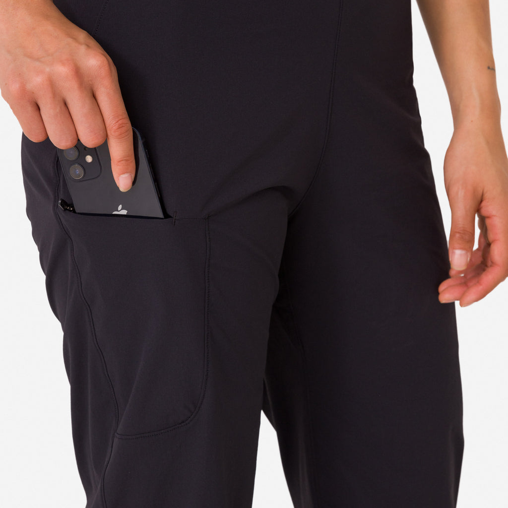 Women's Riding Pants with Pad - Black/White