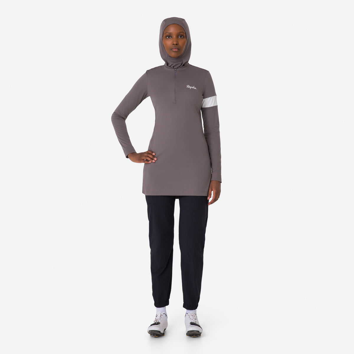 Women's Riding Pants with Pad - Black/White