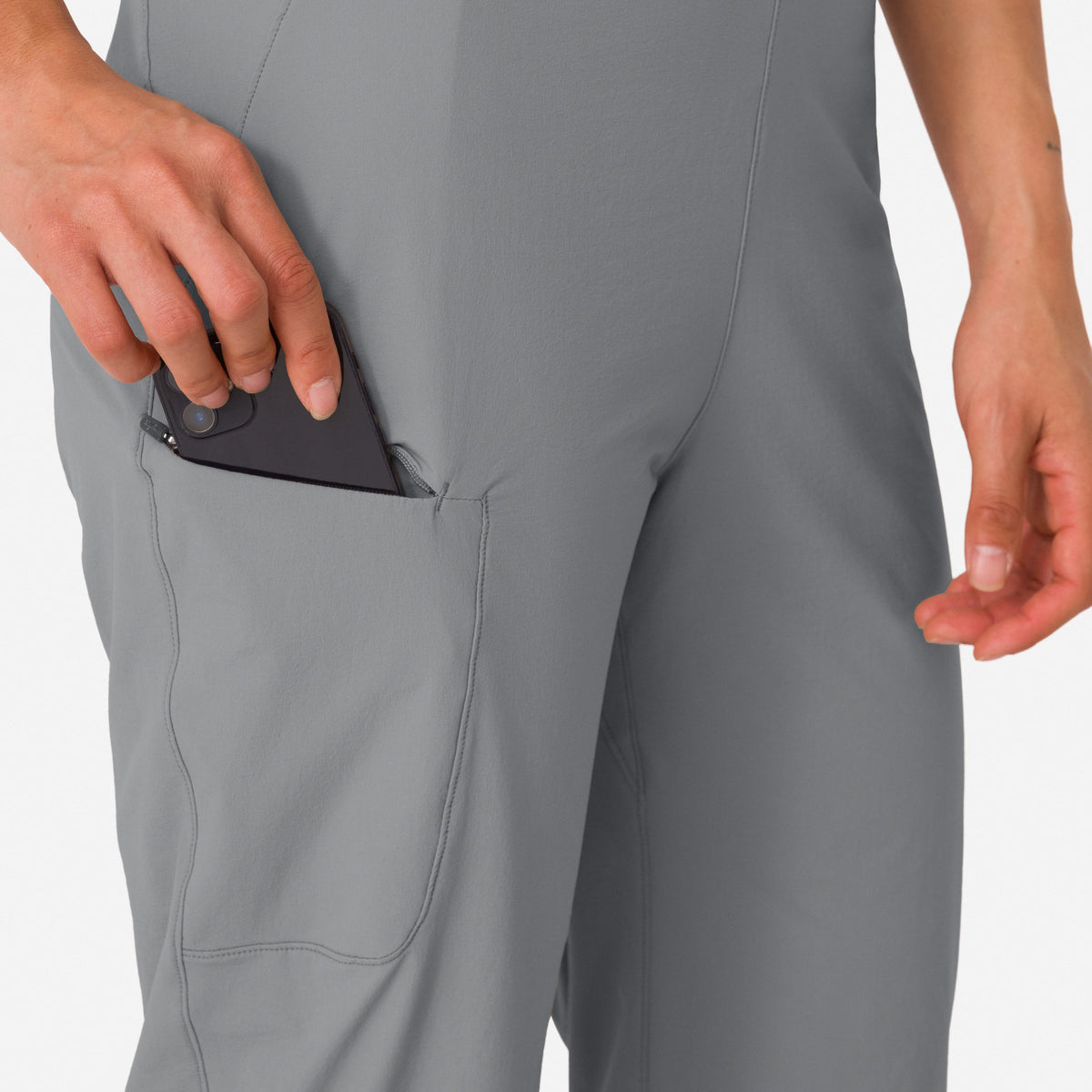 Women's Riding Pants with Pad - Sage Grey / Light Metal Grey