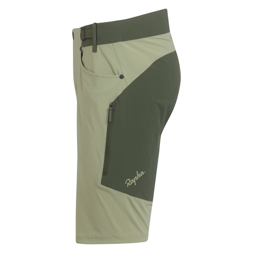Men's Trail Lightweight Shorts - Olive Green/Deep Olive Green