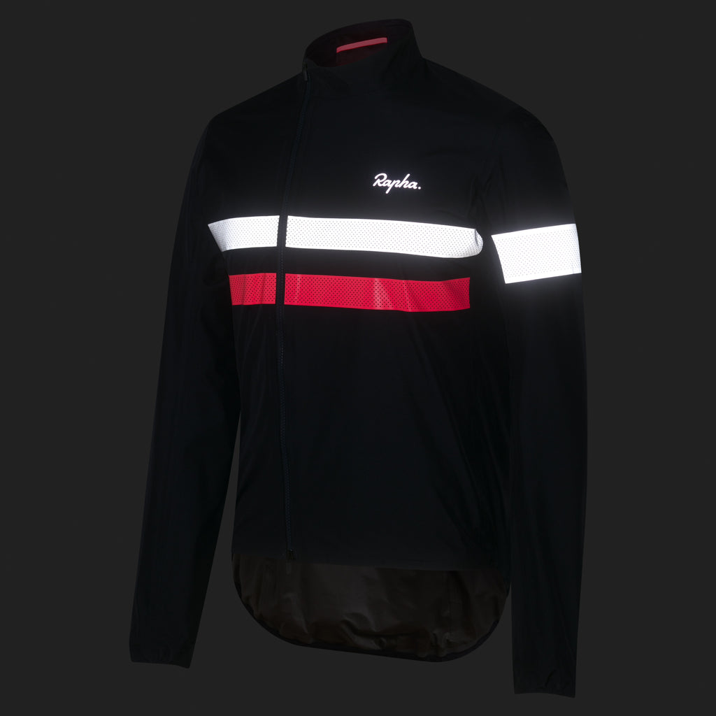 Men's Brevet Gore-Tex Rain Jacket - Dark Navy/High-Vis Pink/White